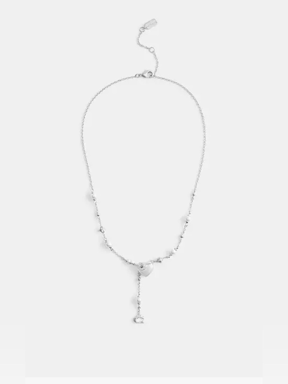 Coach Open Circle Heart Y Necklace. New no tag